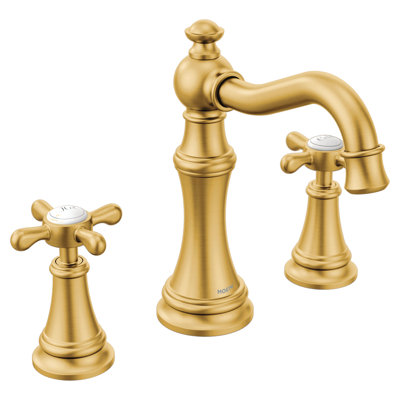 Weymouth TS42114BG Widespread Bathroom Faucet in Brushed Gold, Valve Required (Not Included)