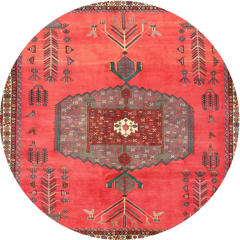 Tapis 100% traditionnel lavable à la machine 2823, Rond 7 pi
