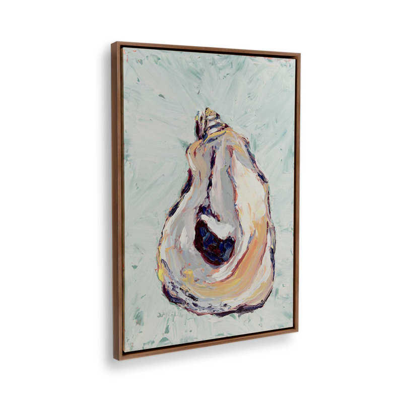 «Oyster Shell» par Magadry Art Studio, reproduction d'art, Brun, Floater Frame, H 16 po x l 12 po