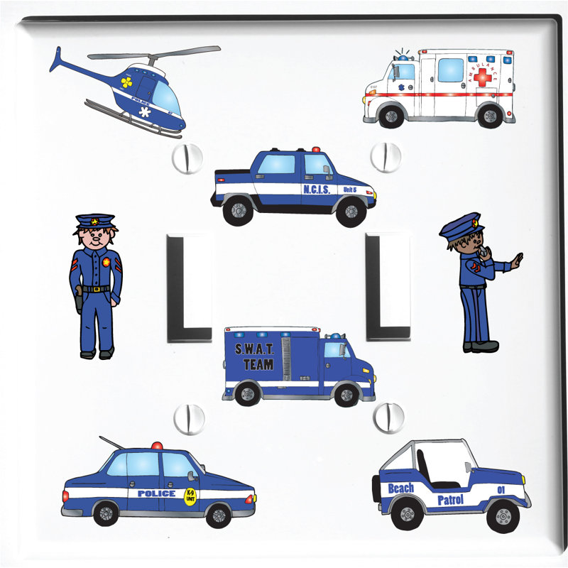 Transportation Themed 2 - Gang Toggle Light Switch Standard Wall Plate