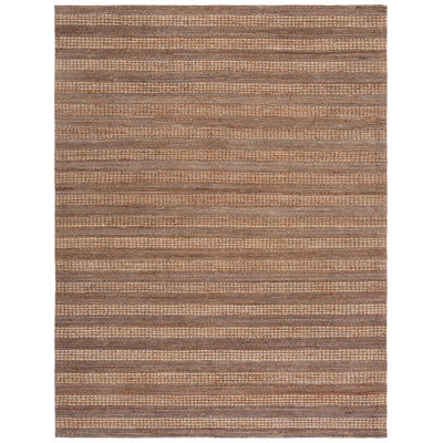 Natural Fiber Flatweave Jute & Cotton Striped Rug