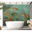 Murale botanique pelez et collez - Ginkgo cuivre abstrait-1567068218