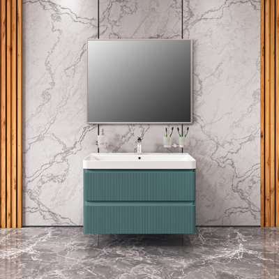 35.4'' Single Bathroom Vanity with Acrylic Top
