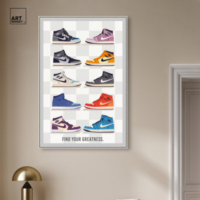 Find Your Greatness Sneakers Canvas Sneaker Wall Decor by Art Remedy