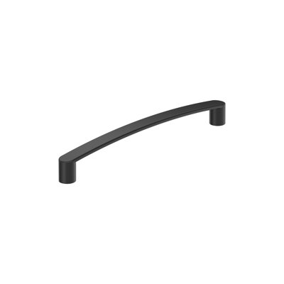 Rift 6-5/16 inch (160mm) Center-to-Center Matte Black Cabinet Pull - 10 Pack
