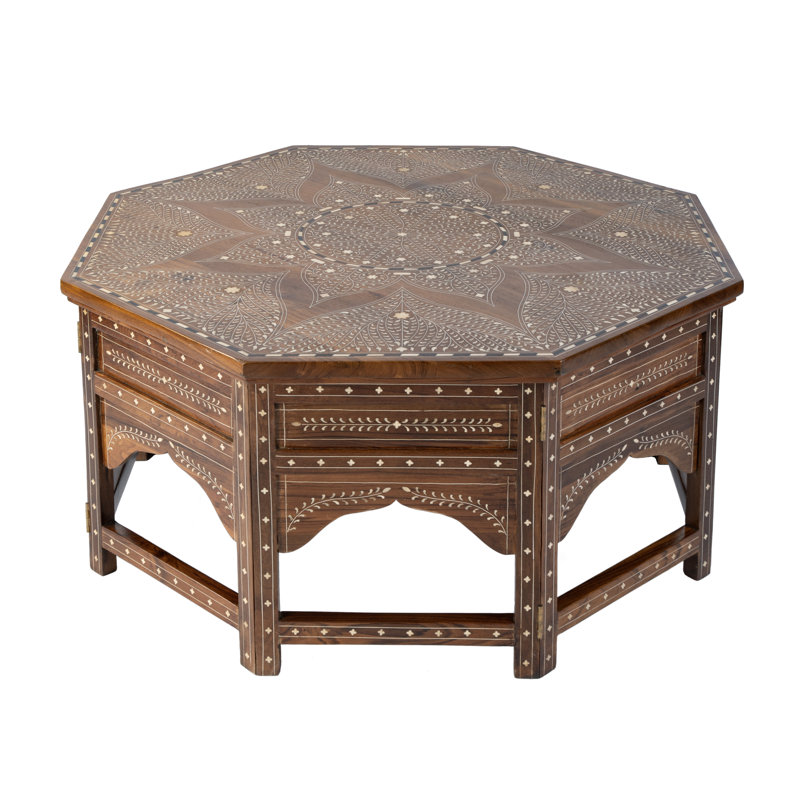 Table basse en bois et os Mandore