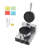 Commercial Waffle Maker, 1230W Round Waffle Baker Machine, Non-Stick Stainless Steel Belgian Waffle Iron with Temperature and Time Control, Handle, Designed for Restaurant Bakery Snack Bar Family