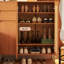 Cherry Wood Colour+Silver Manufactured Wood+Metals Shoe Storage