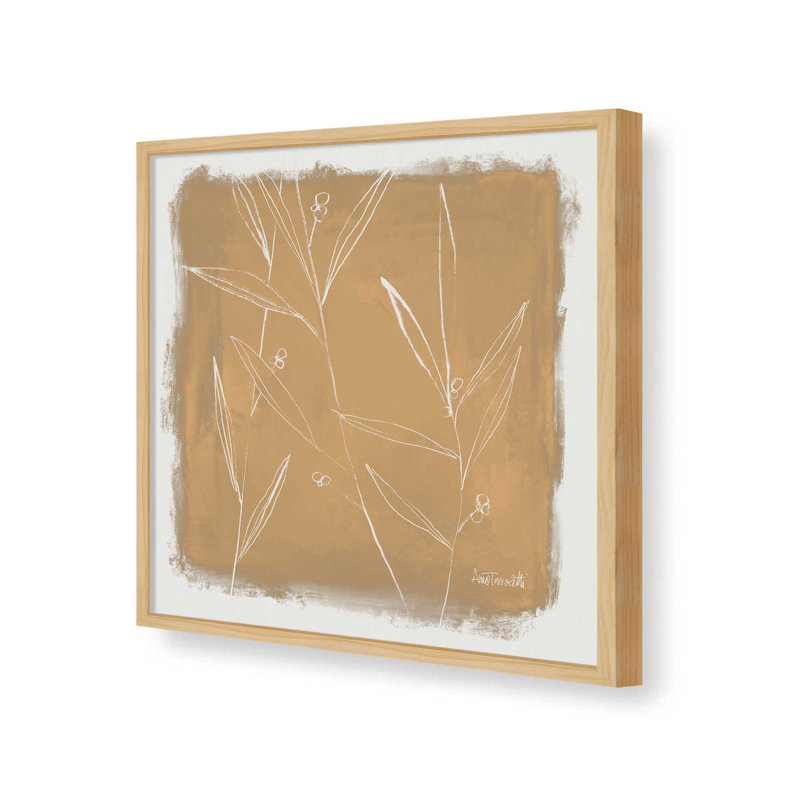 «Leaf Lines I» par Anne Tavoletti, reproduction d'art, H 36 po x l 36 po, Érable