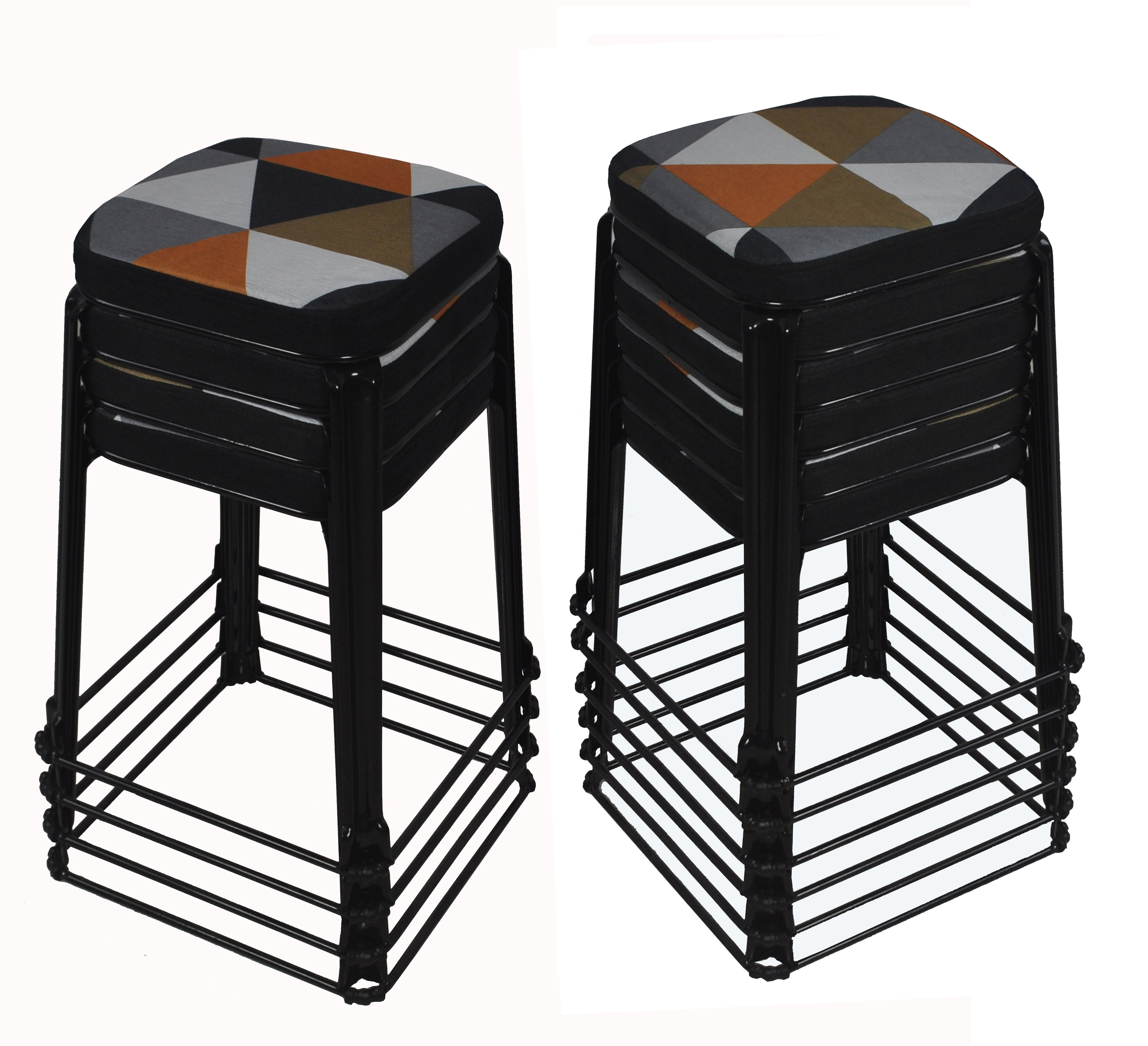 17 Stories Metal Outdoor Stool with Cushion Wayfair