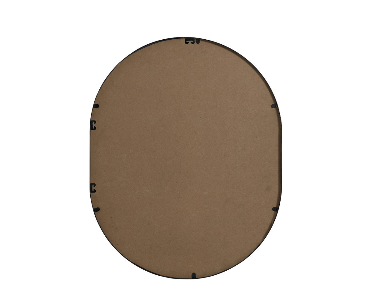 Sabine Metal Pill Wall Mirror, 30" x 24", Black