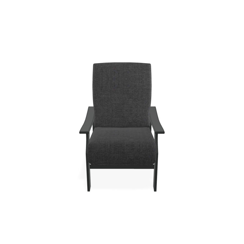 St. Catherine Outdoor Lounge Chair, Cast Slate Sunbrella® Plainweave, Textured Graphite