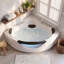 Baignoire tourbillon de coin 2 personnes avec 6 jets, lumière DEL, douche à main et pompe UL - Baignoire spa peu encombrante