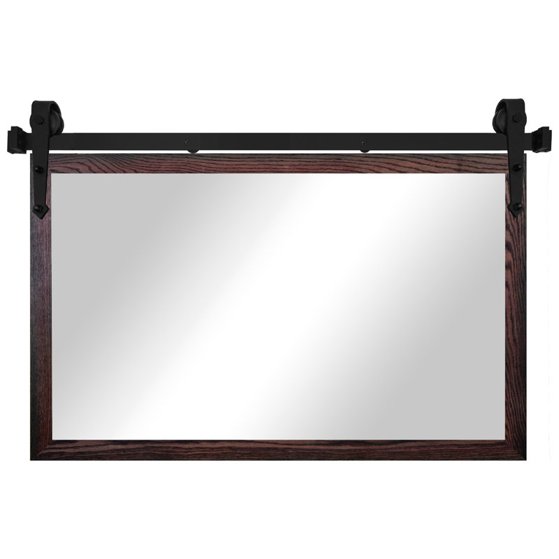 Miroir Gracie Oaks, 33 po x 38 po, Cerise noir