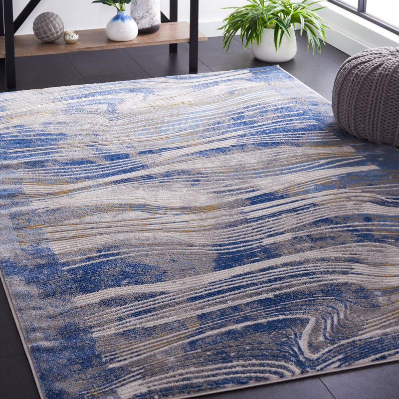 Palma Performance Abstract Rug, Rectangle 5'3" x 7'6"