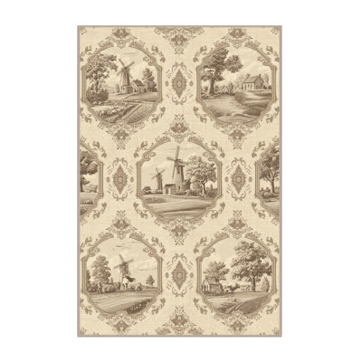 Tapis moelleux moelleux de style rétro Cropsey