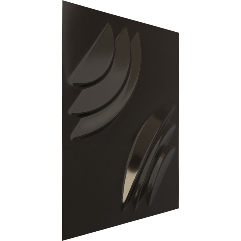 L 19 5/8 po x H 19 5/8 po Artisan EnduraWall, panneau mural 3D décoratif, gris anthracite métallique (couvre 2,67 pieds carrés)