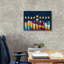 «Bold Colorful Menorah» par Linda Woods, art mural sur toile-1640757729