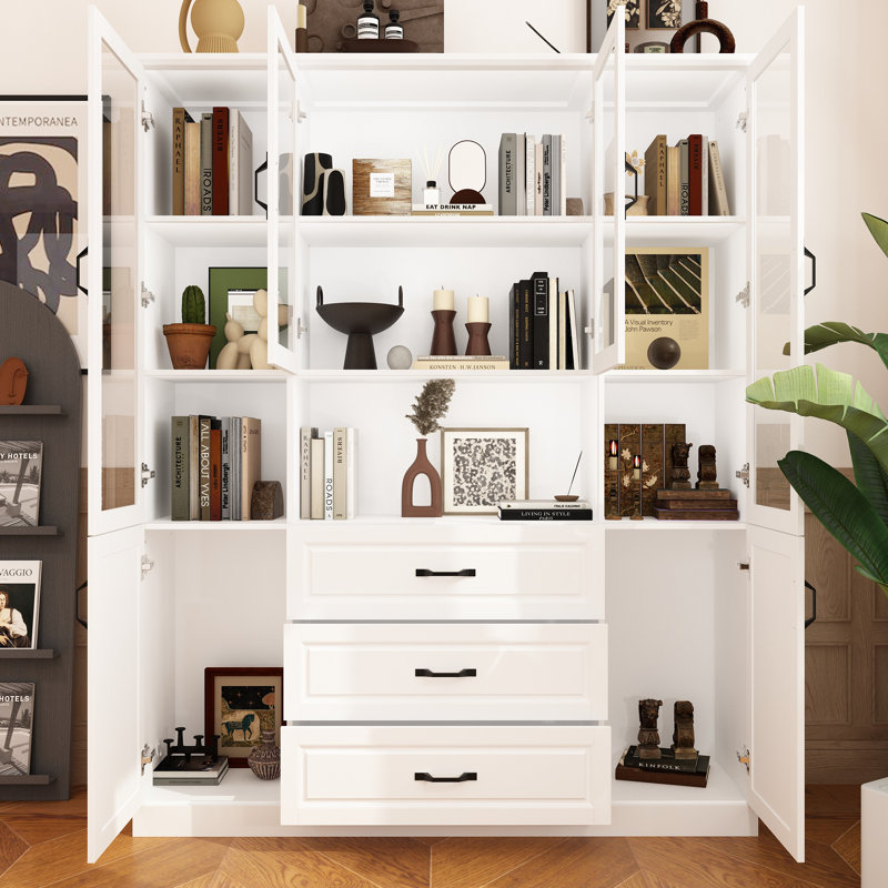 6-Door 3-Drawer Display Cabinet With Stylish Design