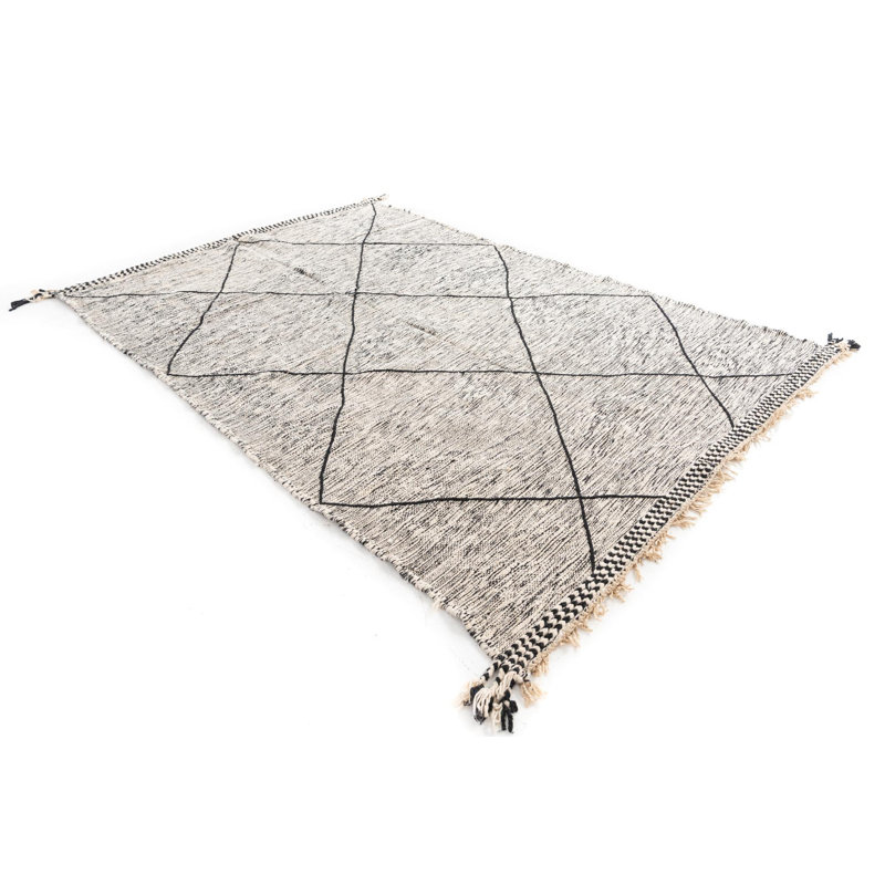 Tapis noir et blanc Odea