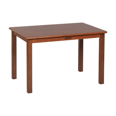 ECR4Kids 24in x 36in Rectangular Hardwood Table with 22in Legs, Childrens Furniture, Dark Walnut