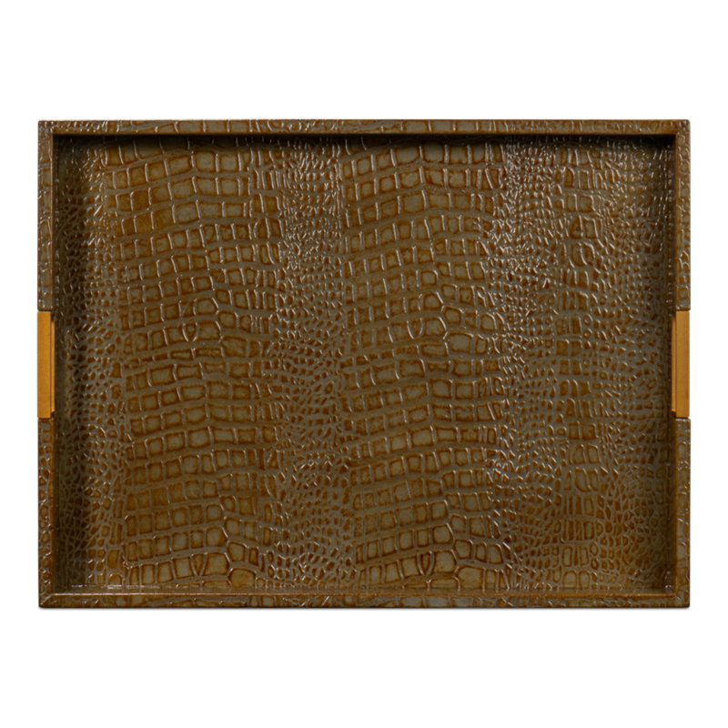 Shagreen Decorative Tray, Green