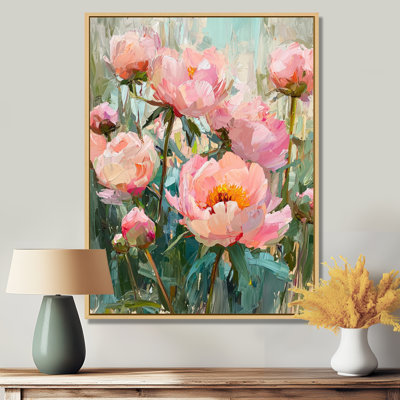 Pivoines au bord du verger I - pivoines, art mural