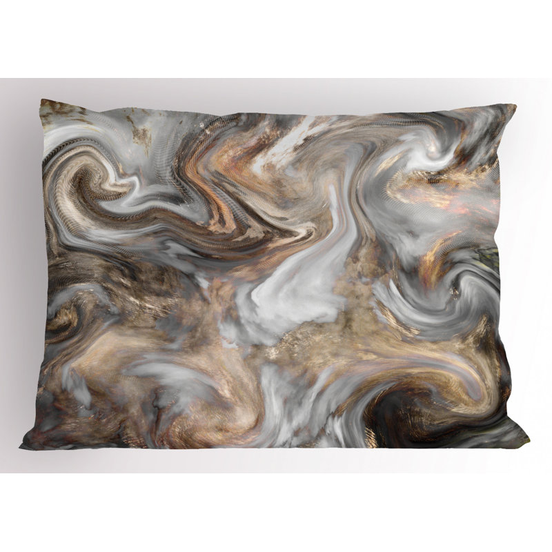 Marble Polyester Camouflage Sham Set, Twin