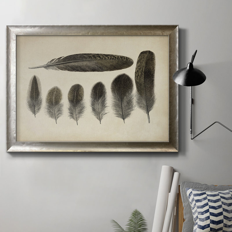 Plumes rétro VI sur toile de qualité supérieure, prêtes à être accrochées, H 18 po x l 27 po