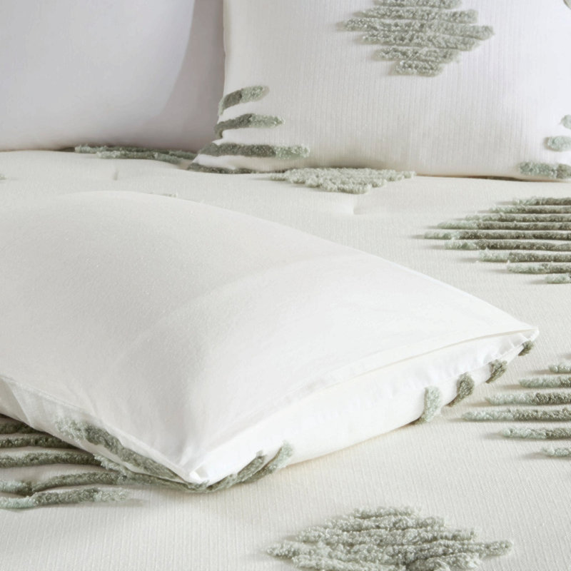 Ensemble d'édredon en chenille en mélange de coton pour lit double / grand 3 pièces