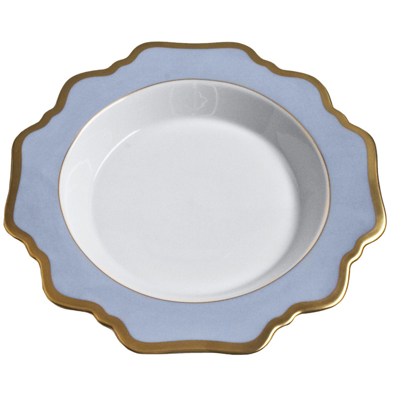 Annas Palette Porcelain Serving Bowl, Sky Blue