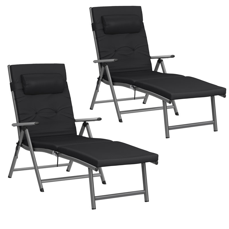 Caitlynd Folding Recliner Chair, Black