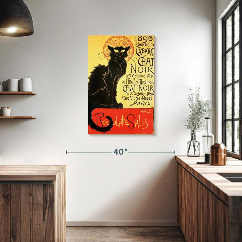 Réouverture du cabaret Chat Noir 1896, H 36 po x l 24 po