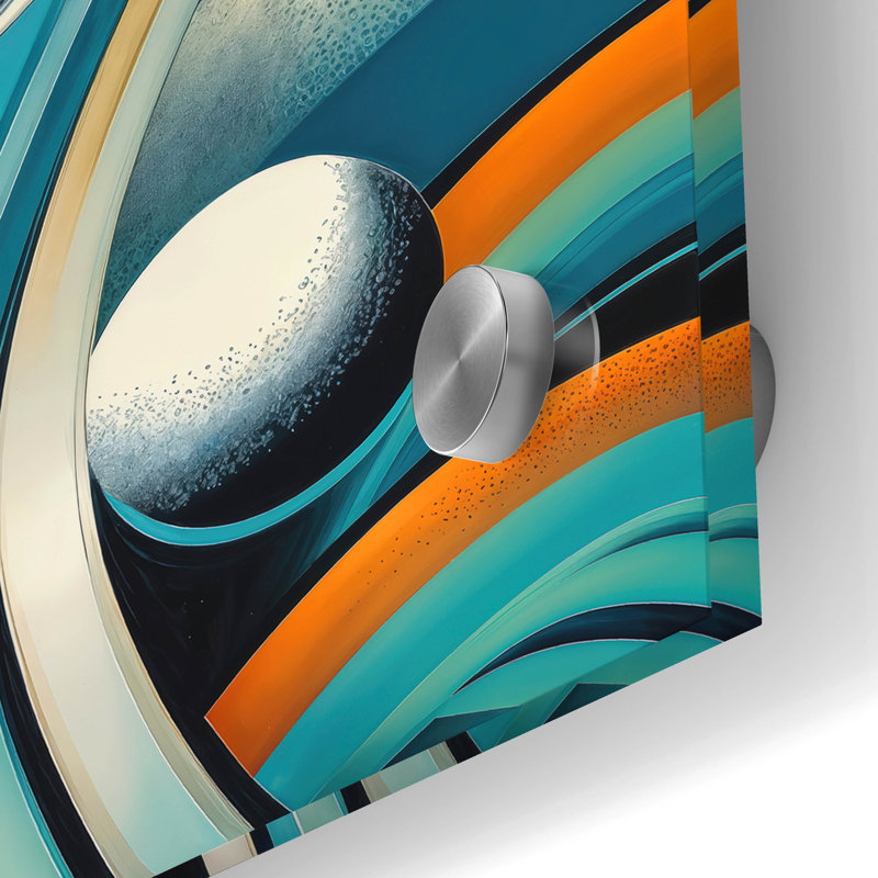  «Golf Abstract» par Rey Klimt, art mural en verre acrylique, H 24 po x l 24 po