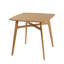Table carrée à effet de bois et table basse