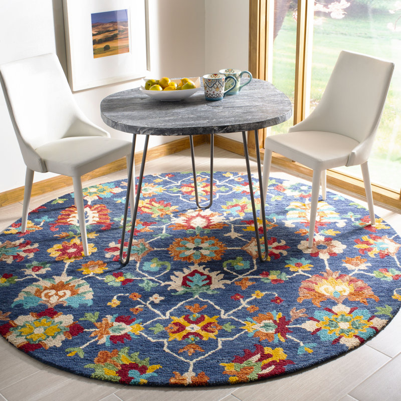 Porterfield Hand Tufted Wool Oriental Rug, Round 5'