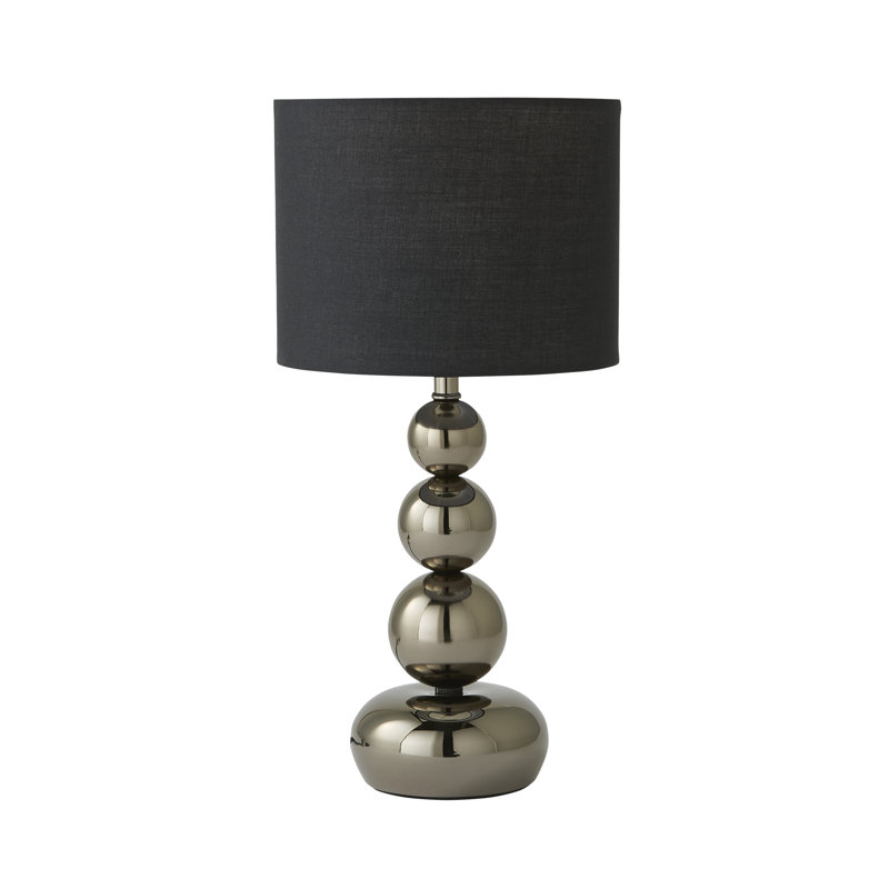 Ettinger Lamp, No, Chrome, Black Faux Silk