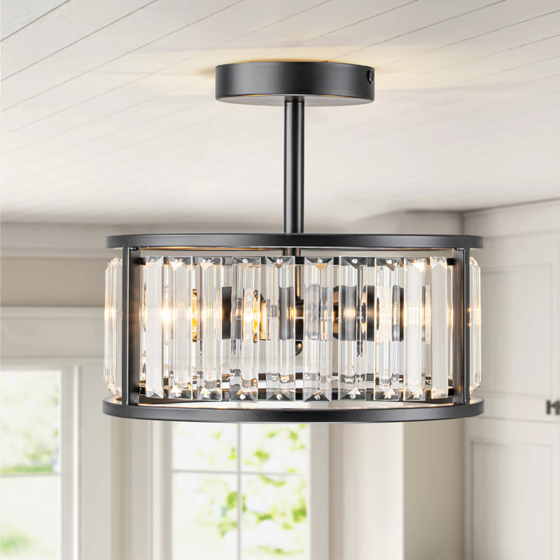 Wedo 2 - Light Crystal Semi Flush Mount