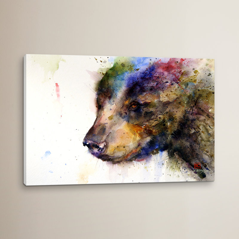 Bear by Dean Crouser - Gallery-Wrapped Canvas Giclée, 18" H x 26" W x 1.5" D, Black Framed Canvas, No Mat