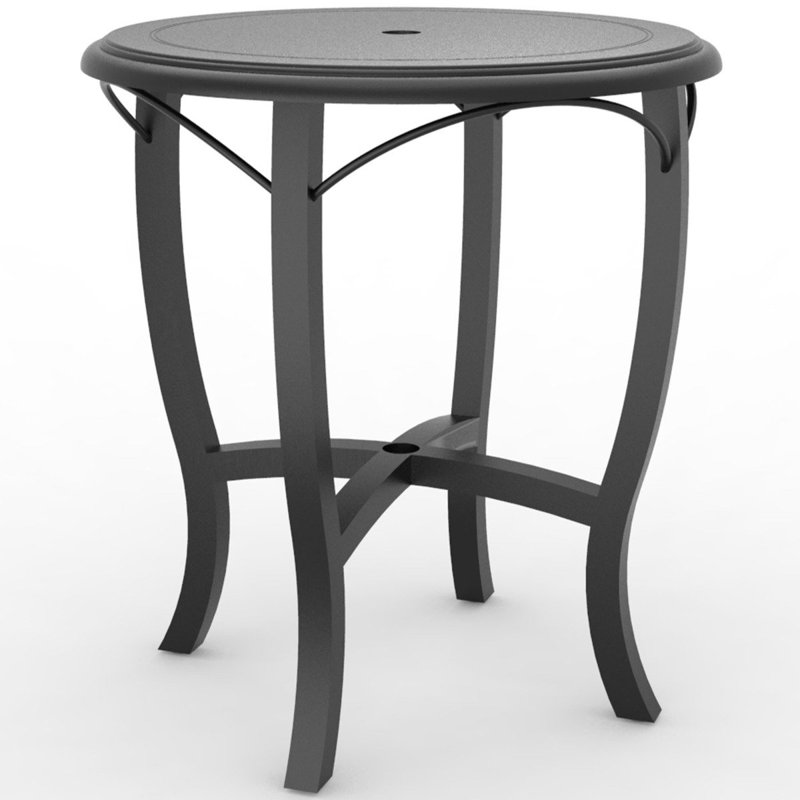 Round Counter Height Table, Matte White