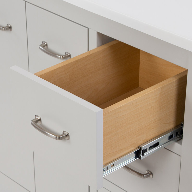 Ensemble de meuble-lavabo simple Ferree, Gris, White