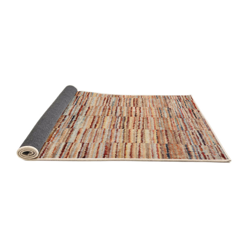 Tapis brun/violet/gris zone contemporaine, Rond 3 pi
