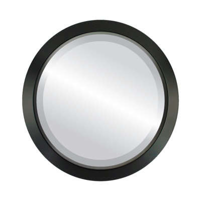 Arlow Wood Frame Round Wall Mirror