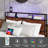 Bed Frame With Storage Headboard And 12 Drawers LED Lights, Metal Platform Non-Slip Without Noise Mattress Foundation Strong Metal Slats Support,No Box Spring Needed-247701167