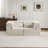 Compression Mahjong Sofa,Convertible Floor Sofa Bed,DIY Boneless Modular Sectional Sofa,No Assembly Required,Circle Fleece Fabric,Modern Oversized Loveseat,White-1242158342