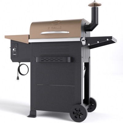 Z GRILLS Barbecue et fumoir à granules de bois avec surface de cuisson directe de 572 pieds carrés, bronze