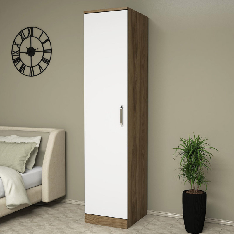 Armoire Eldine, Brun / blanc
