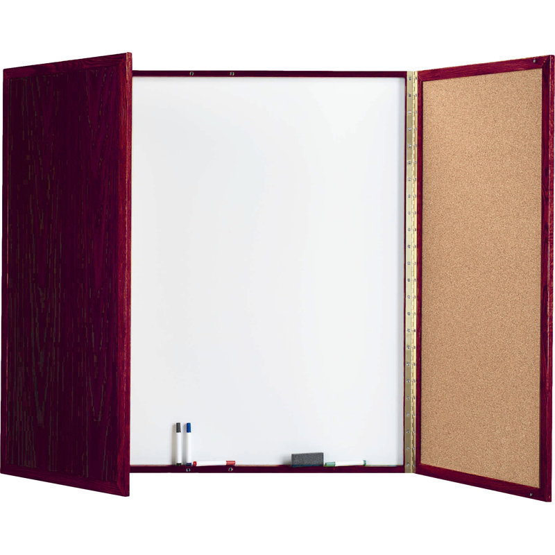 Enclosed Cabinet Melamine Small - 2' - 4', 3' H x 3' W, Cherry