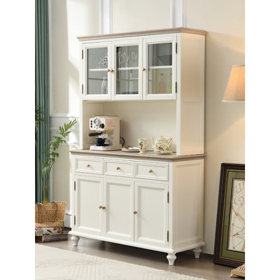 American Walnut Wood Storage Food Cabinet