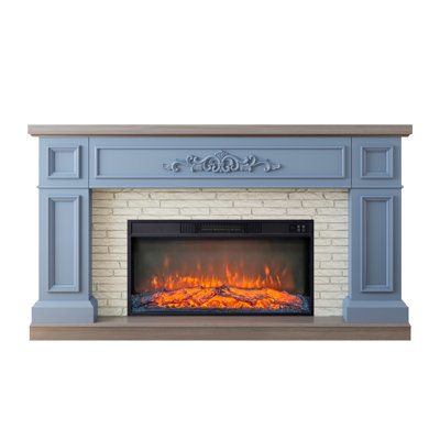 60 Inches Soild Fireplace Blue